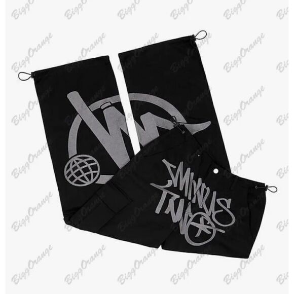 2023 Print Loose Men's Fashion Streetwear Multi-pocket Cargo Pants Y2k Hip Hop - Picture 15 of 15